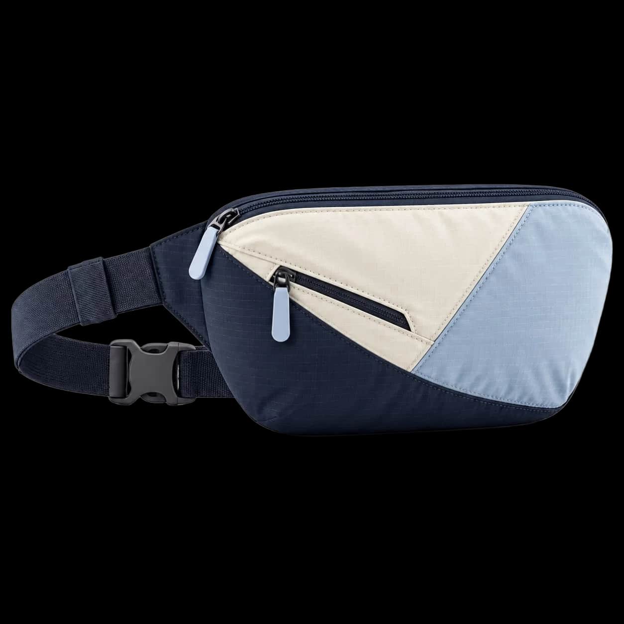 Asymmetric Colour-Block Belt Bag