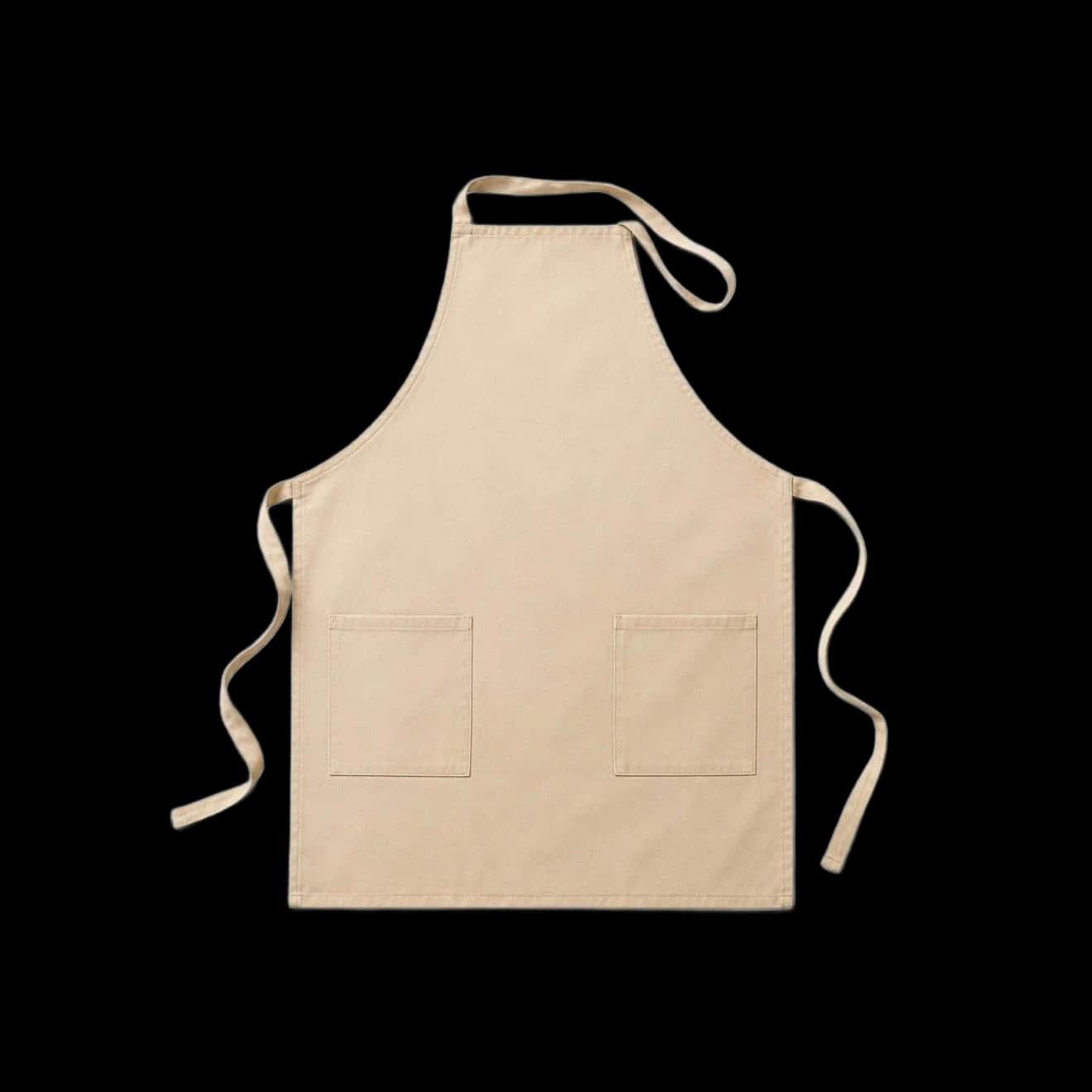 Beige Bib Apron
