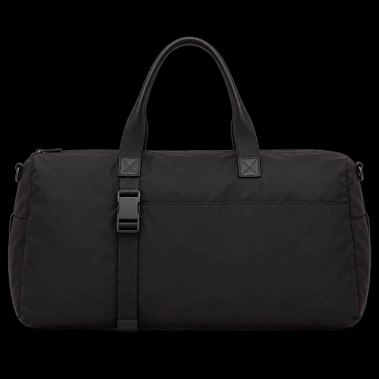 Black Buckle Strap Holdall