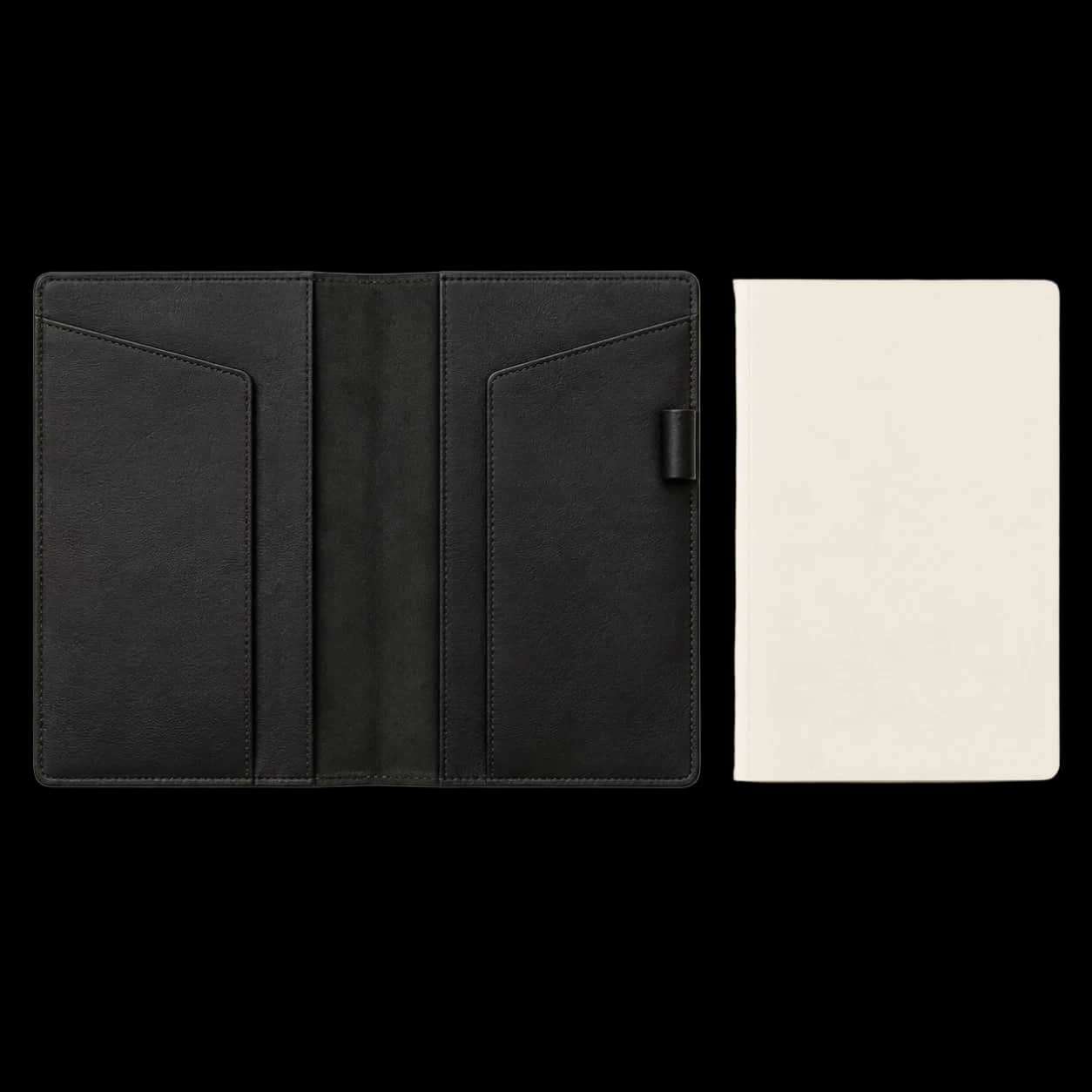 Black Leather Notebook Cover