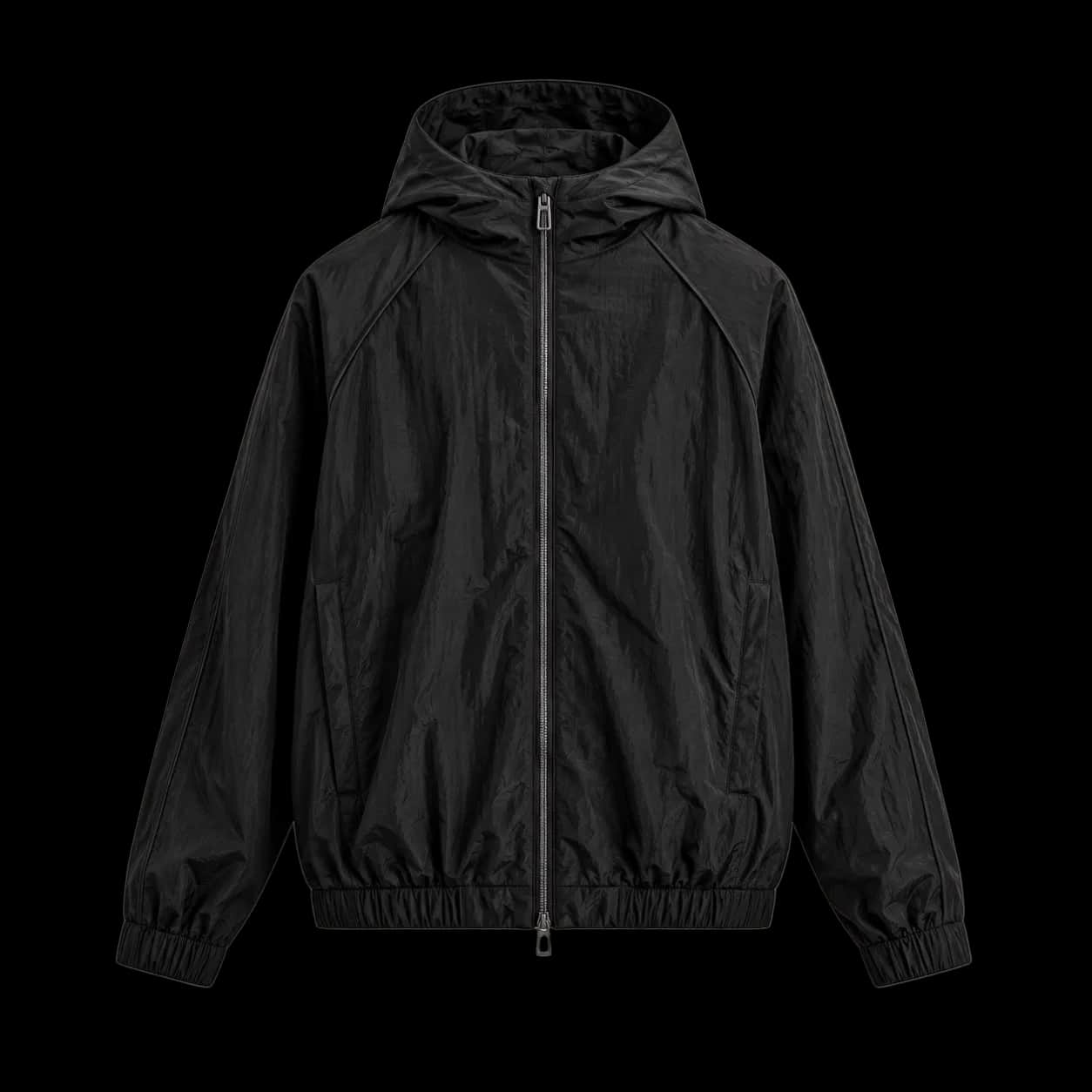 Black Lightweight Hooded Blouson