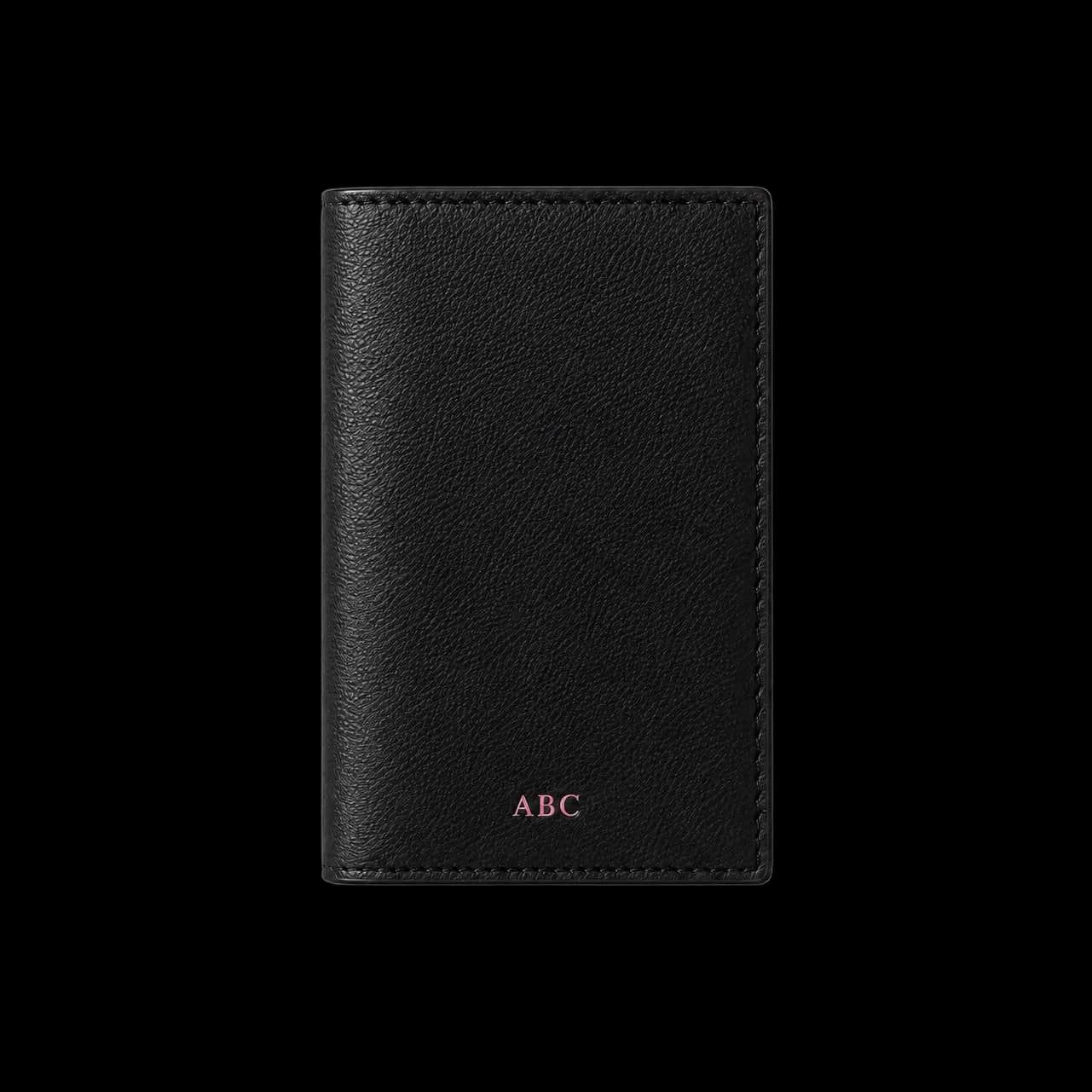 Black Pebbled Passport Holder