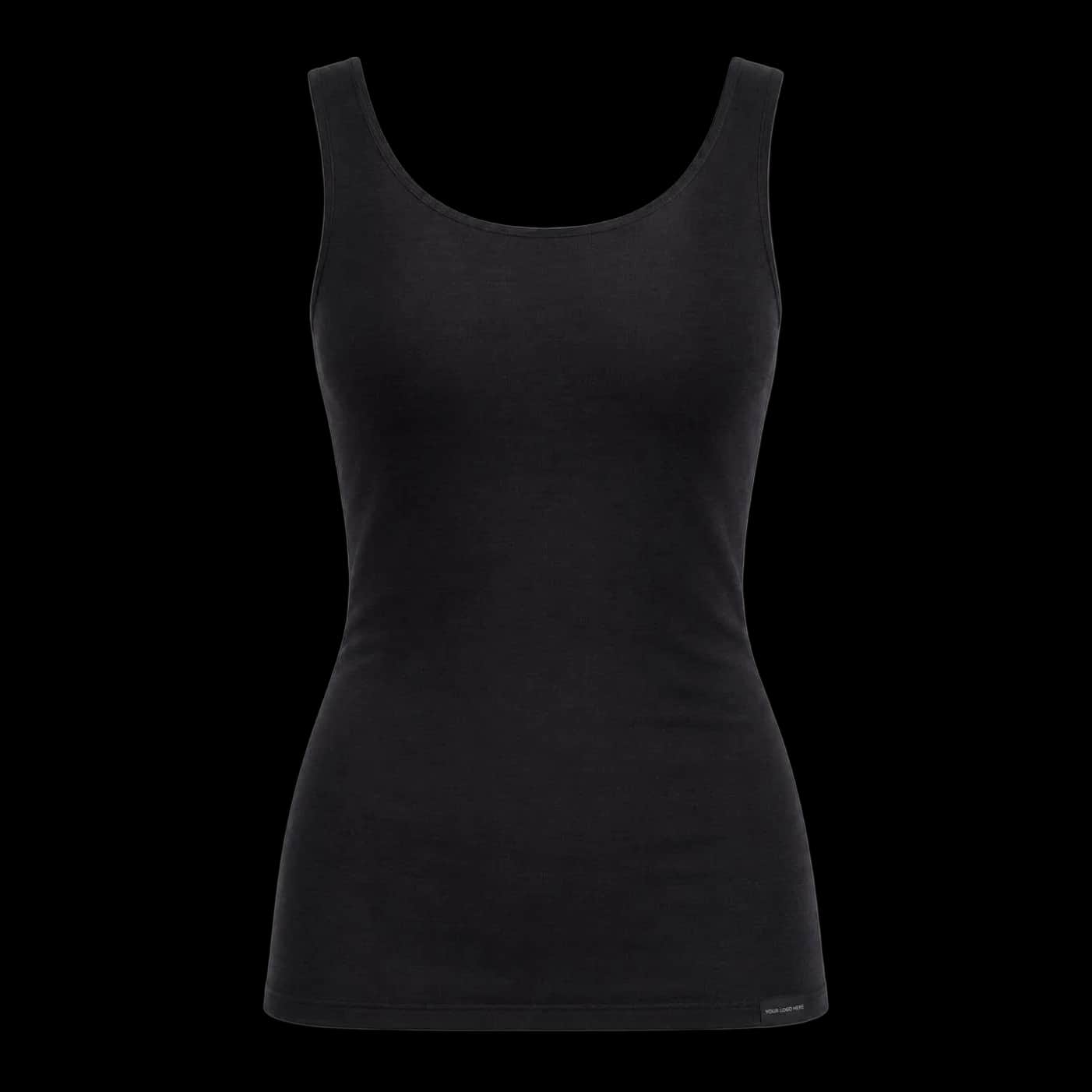 Black Scoop-Neck Vest