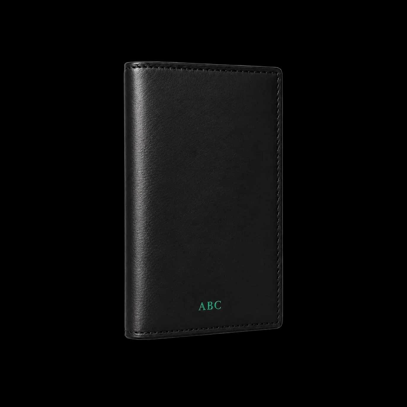 Black Smooth Passport Holder