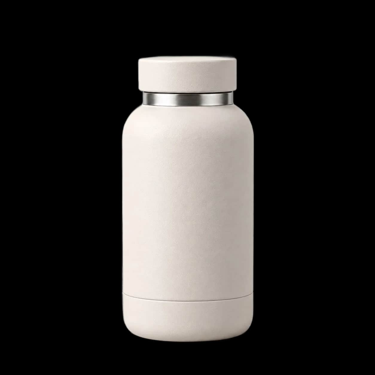 Cream Short Water Bottle