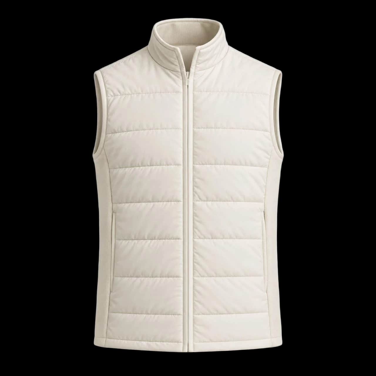 Ivory Hybrid Quilted Vest