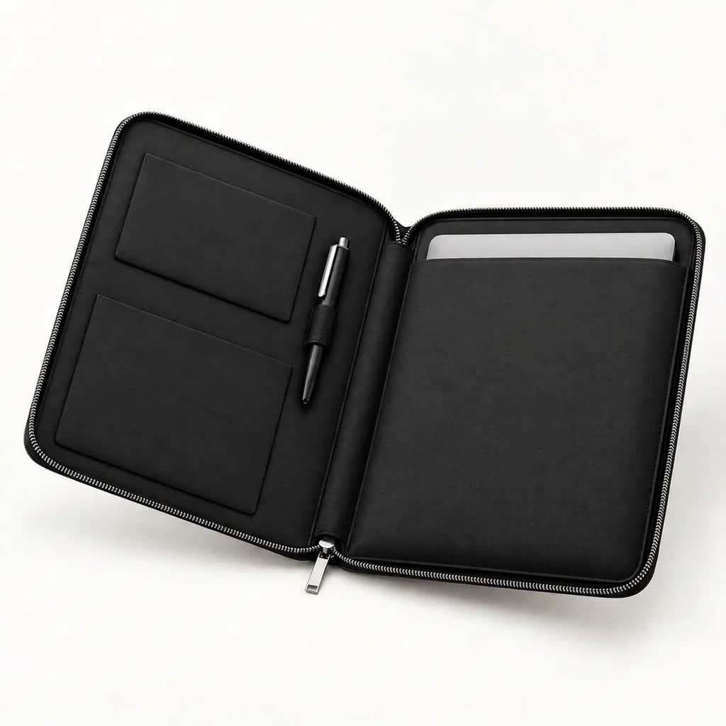 Laptop Organiser Folio — Leather