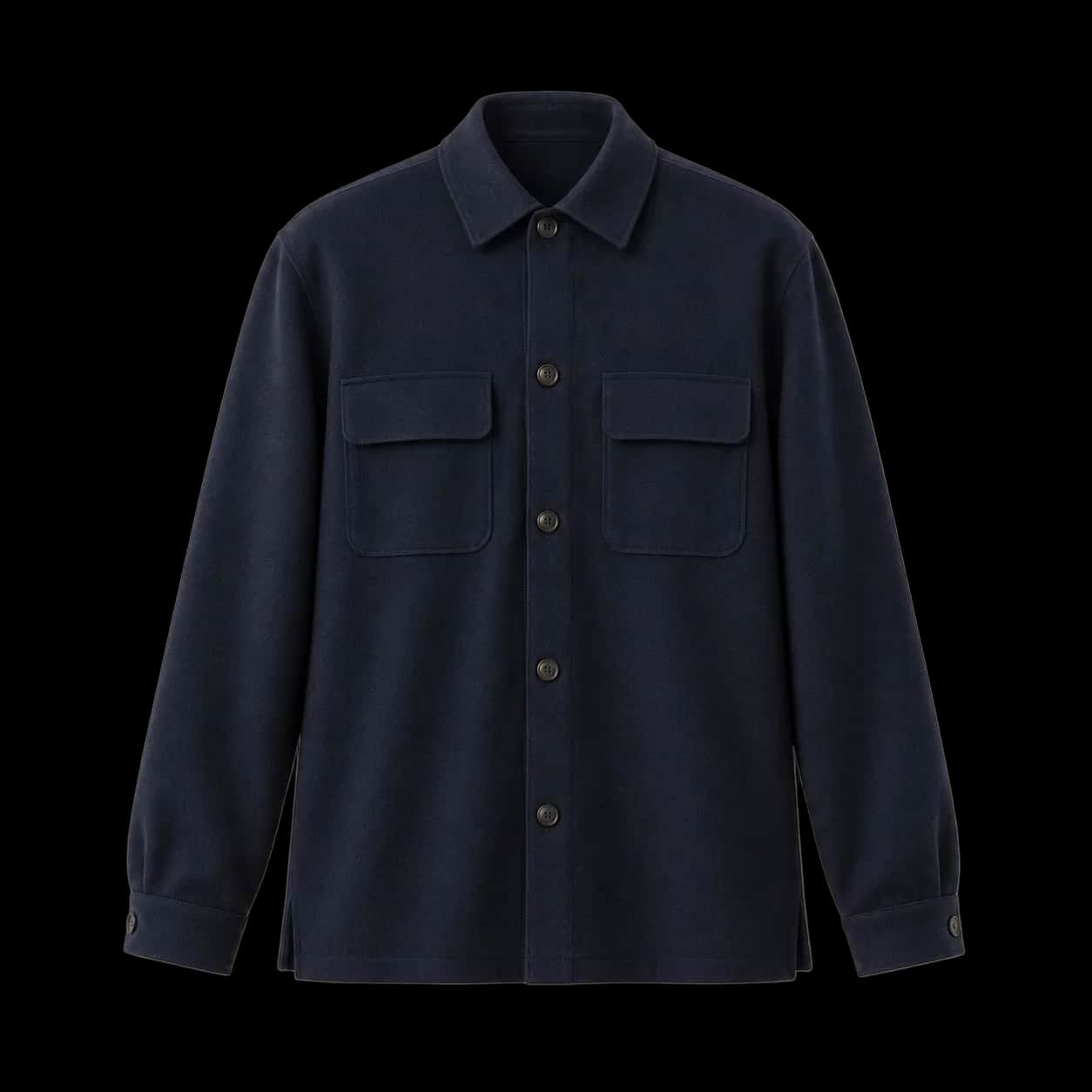Midnight Fine-Wool Overshirt