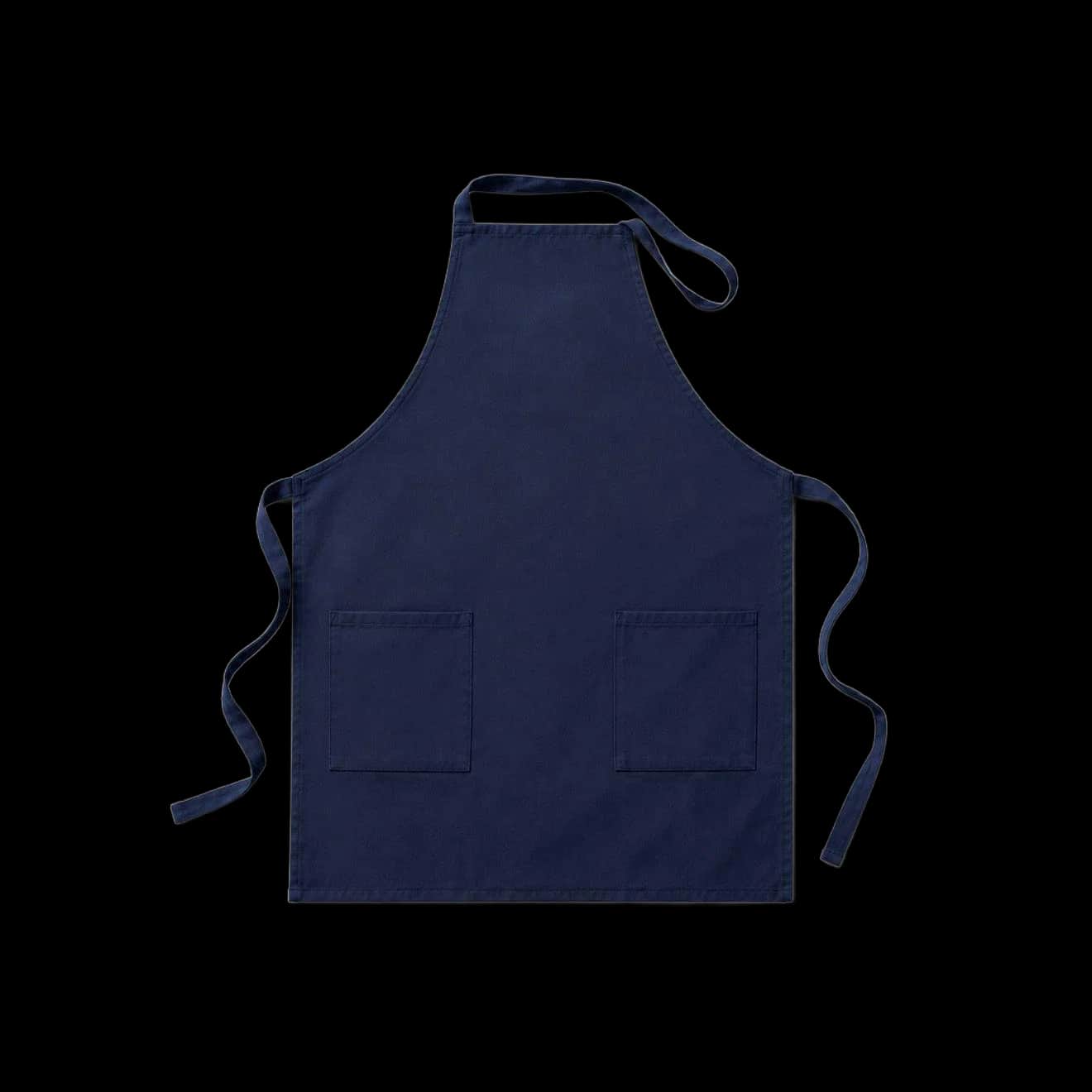 Navy Bib Apron With Pockets