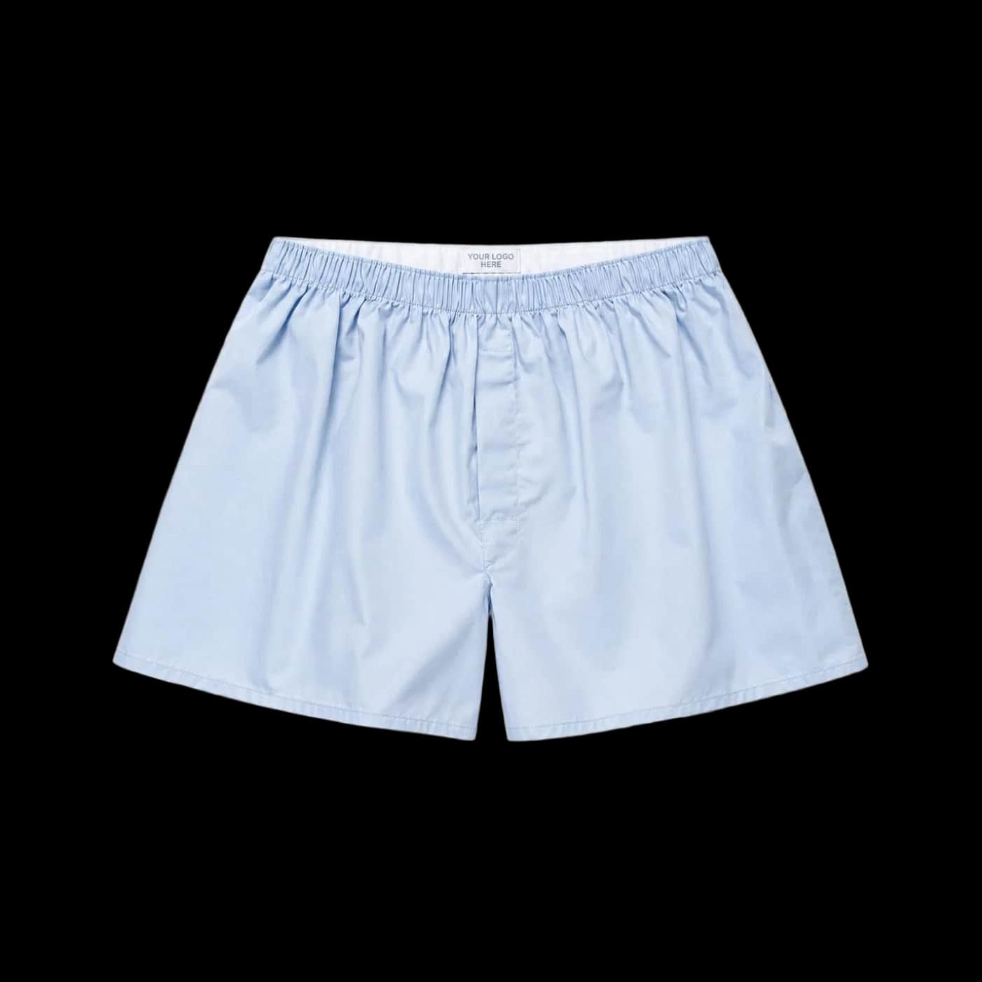Pale Blue Woven Boxer Shorts