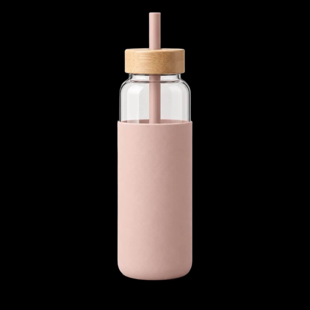 Pink Glass Water Bottle
