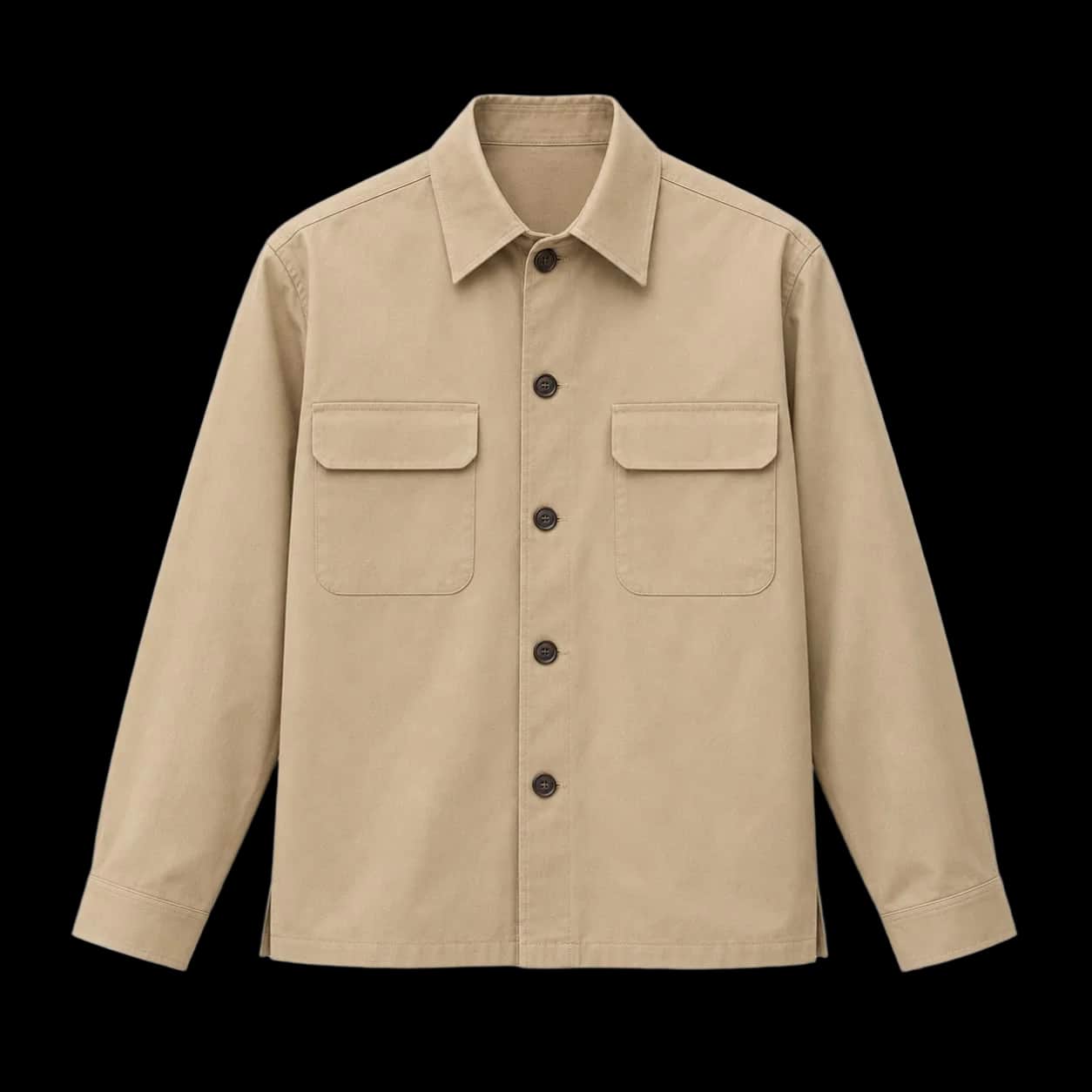 Sand Twin-Pocket Overshirt