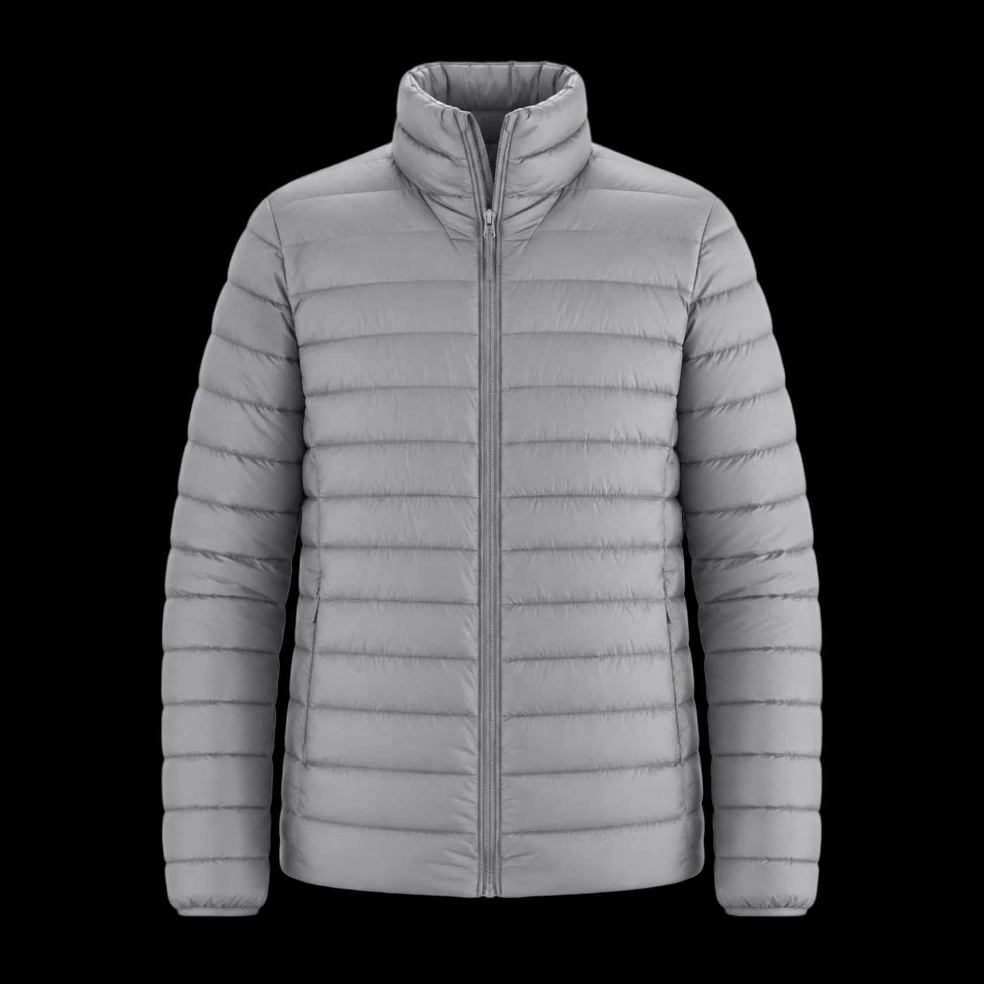 Smoke Grey Lightweight Stand-Collar Puffer