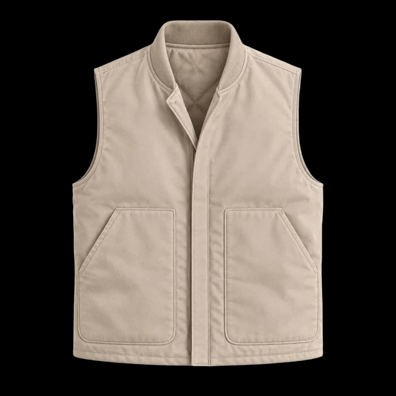 Stone Beige Canvas Vest