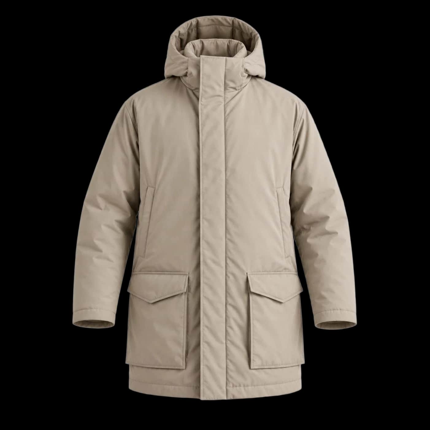 Stone Beige Technical Utility Parka
