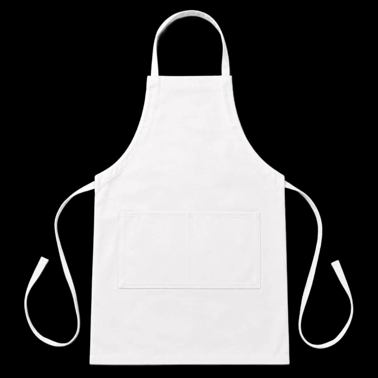 White Bib Apron With Pockets