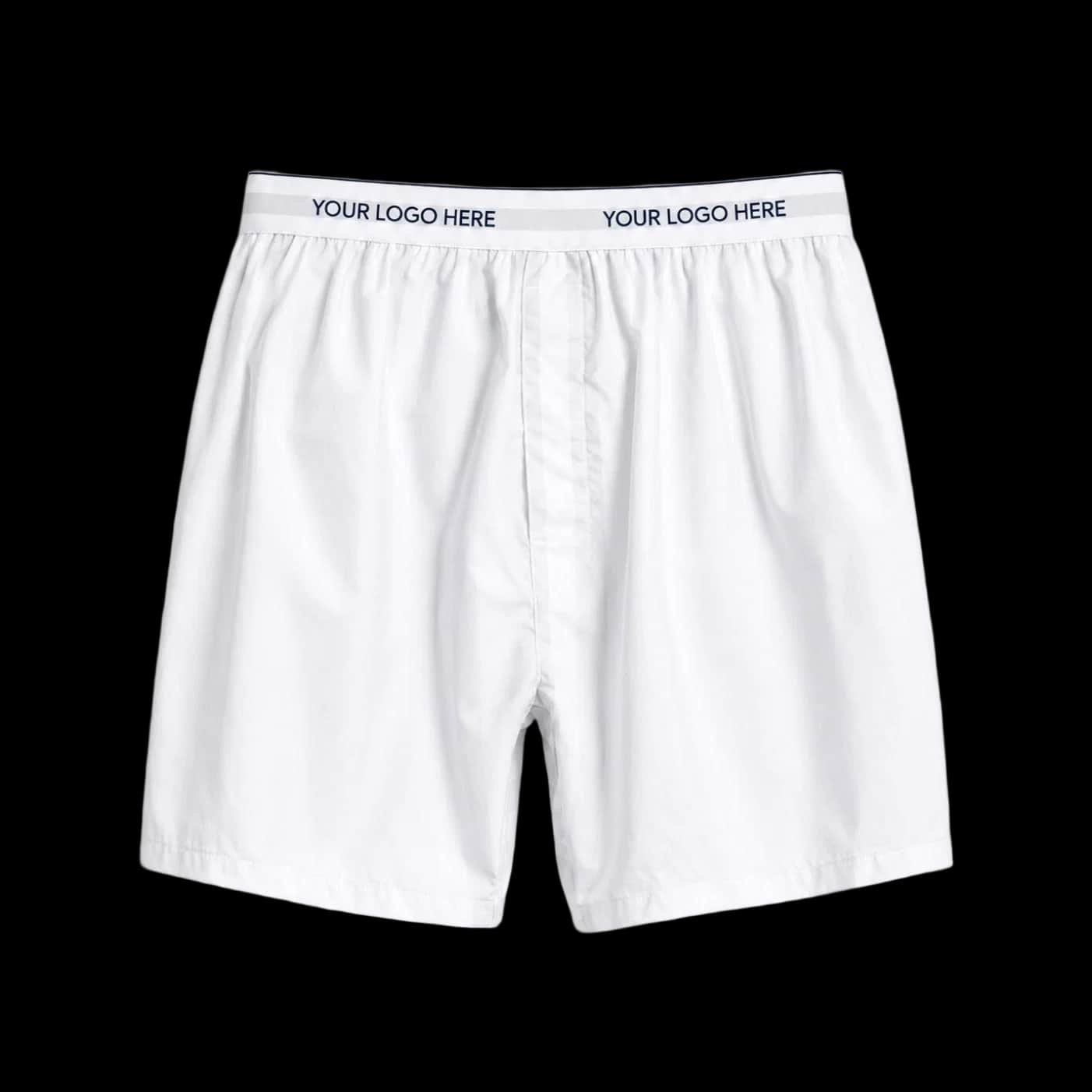 White Woven Boxer Shorts