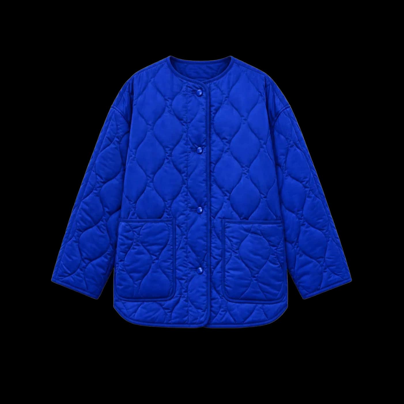 Yves Klein Blue Relaxed Onion-Quilted Jacket